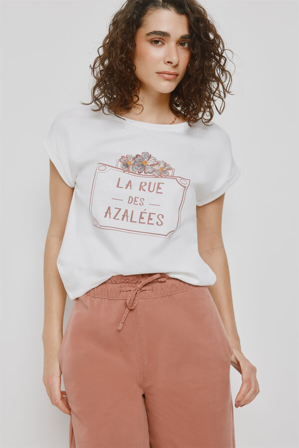 Milano T-shirt estampada de manga curta Branco