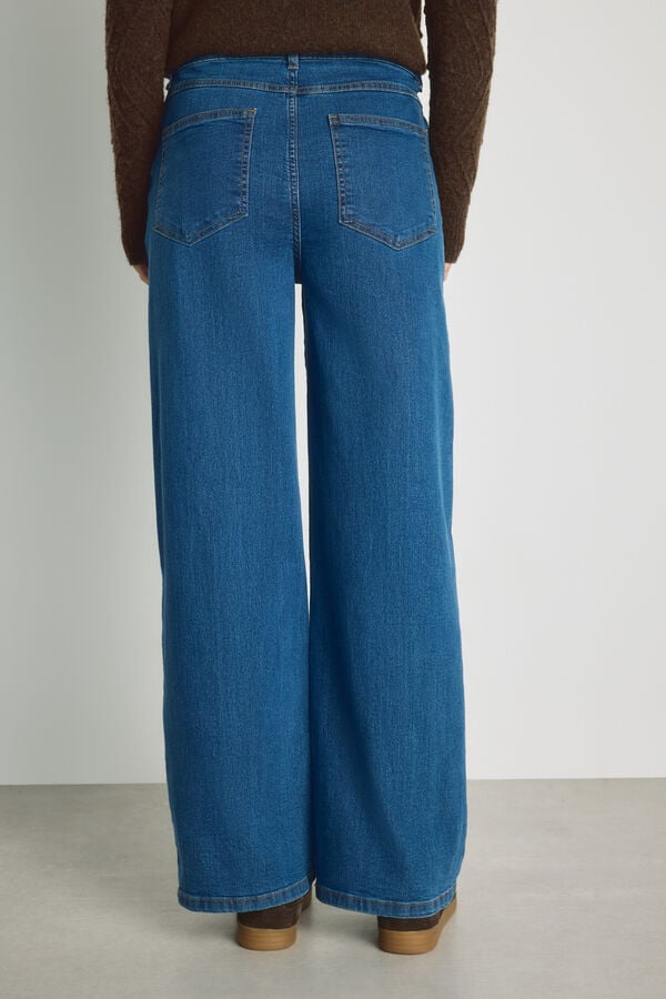 Milano Cal&ccedil;a jeans larga Azul claro