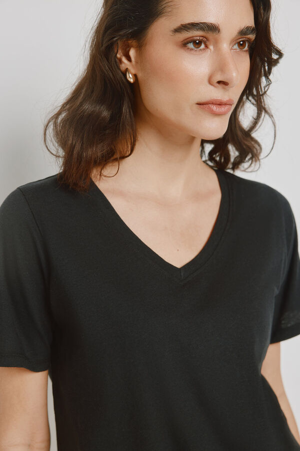 Milano T-shirt de manga curta Preto