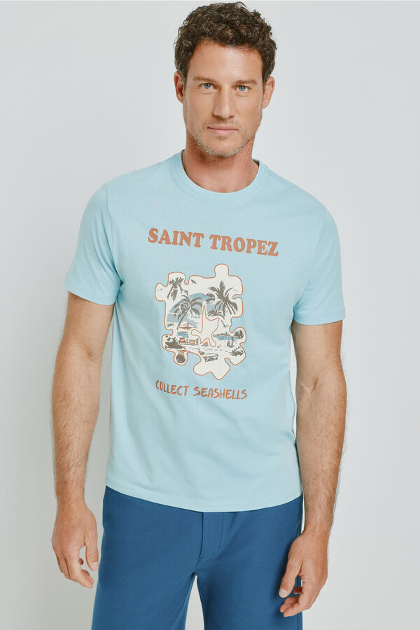 Milano T-shirt de manga curta Azul