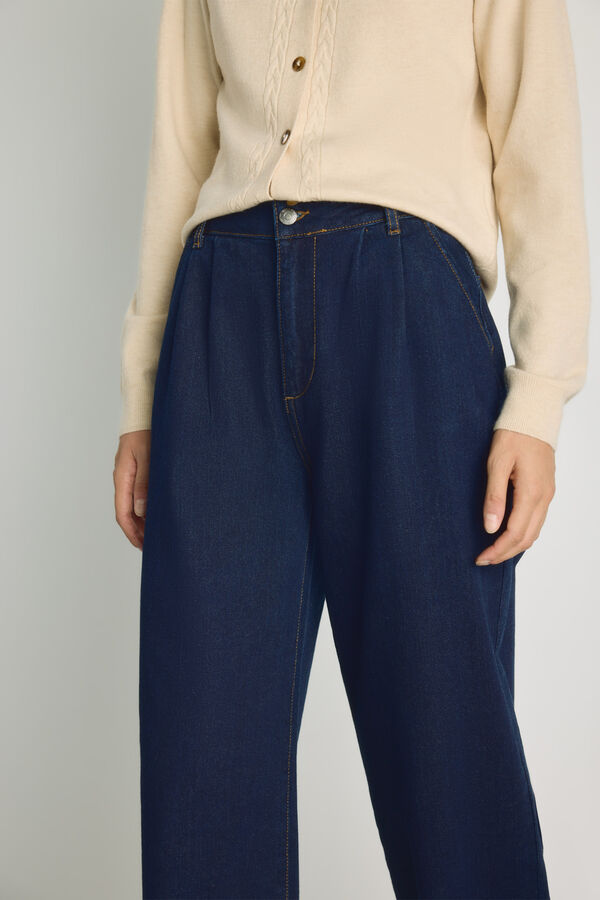 Milano Cal&ccedil;a jeans larga Marinho