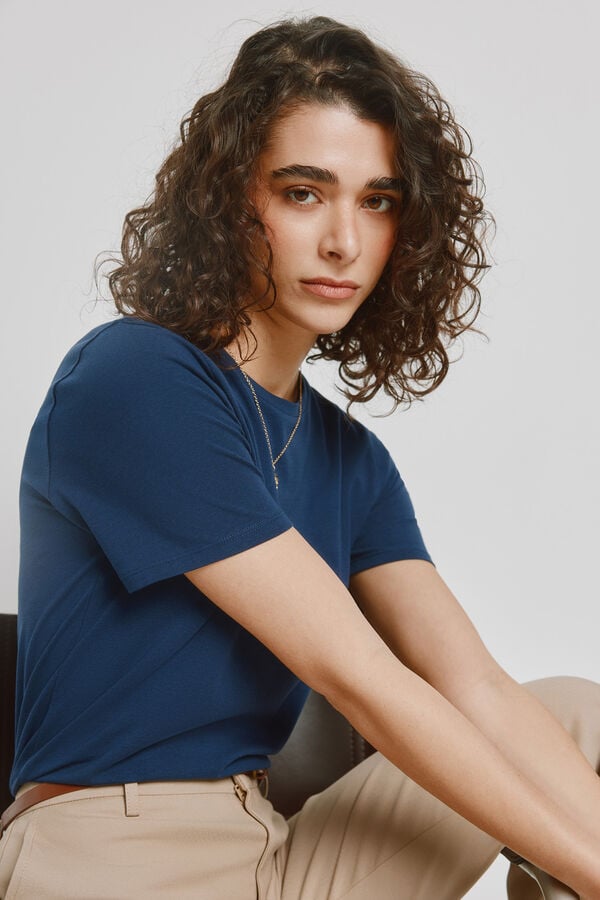 Milano T-shirt manga curta Marinho