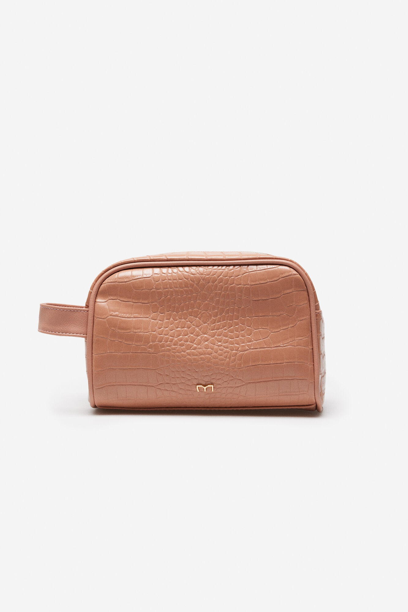 Milano N&eacute;cessaire efeito pele crocodilo com al&ccedil;a