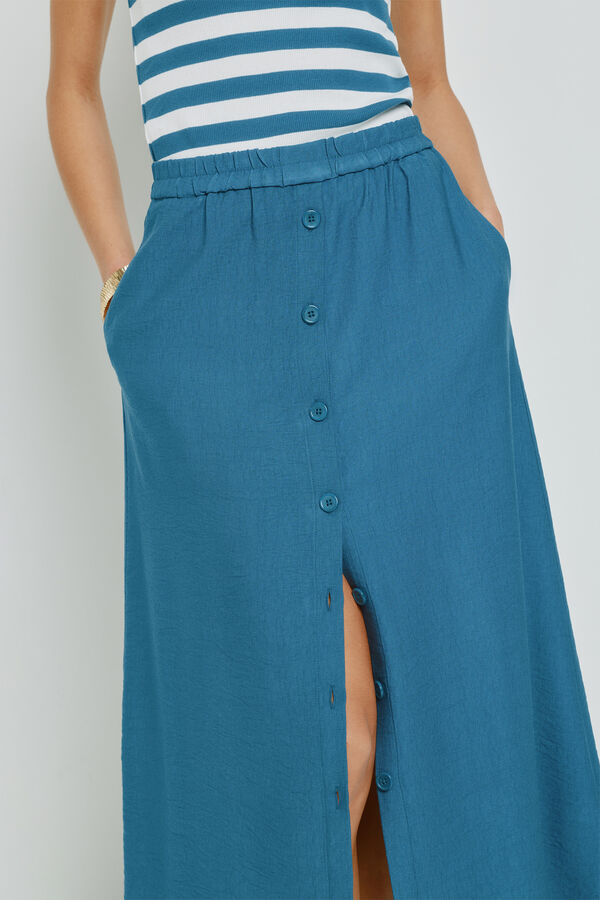 Milano Saia comprida abotoada Azul