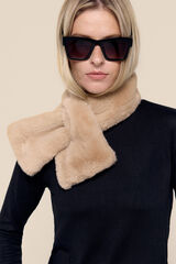 Milano Bufanda de pelo cruzada Beige