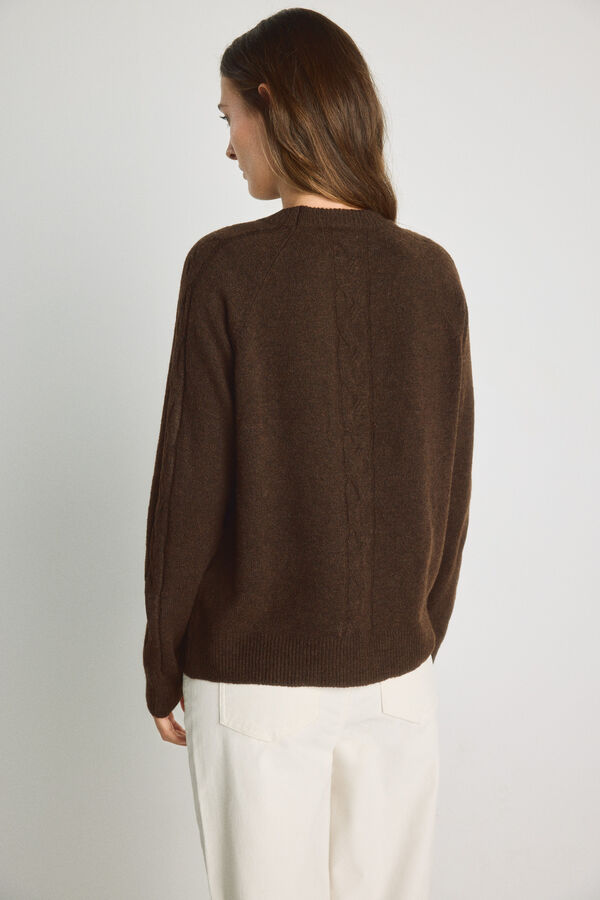 Milano Camisola gola redonda com estrutura Camel