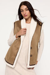 Milano Chaleco doble faz Beige