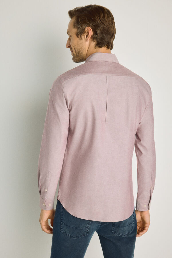 Pedro del Hierro Camisa lisa manga larga Granate