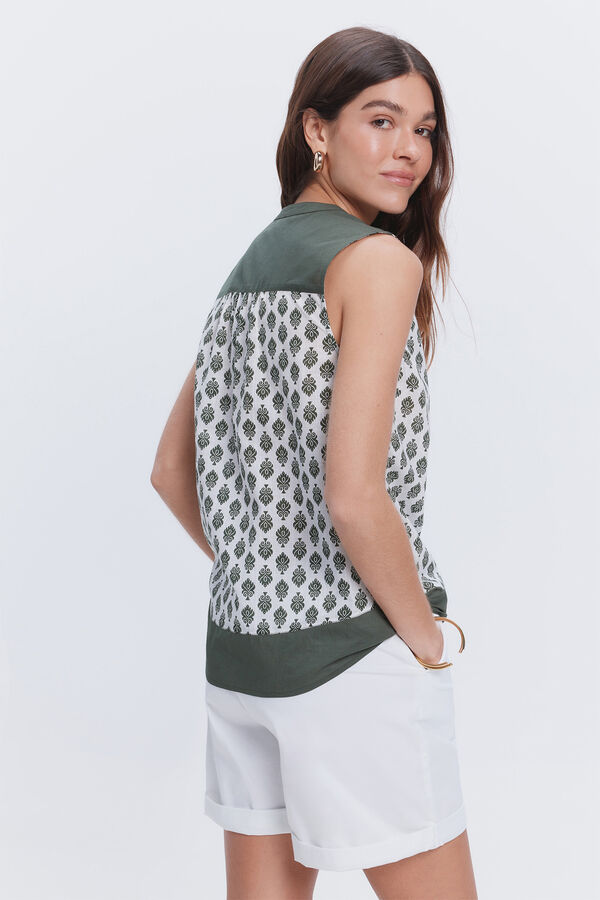 Milano Blusa estampada fluida Multicolor