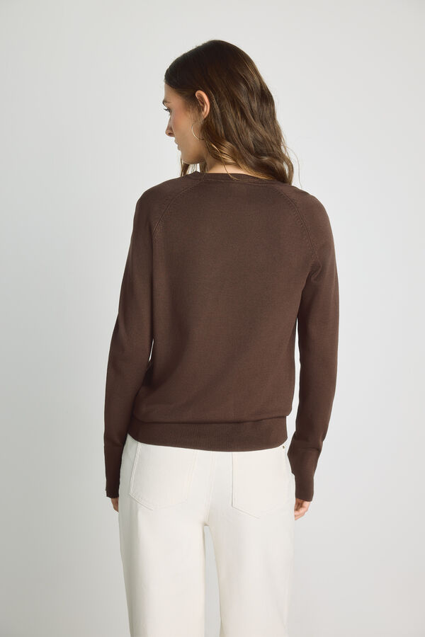 Milano Jersey cuello caja Beige