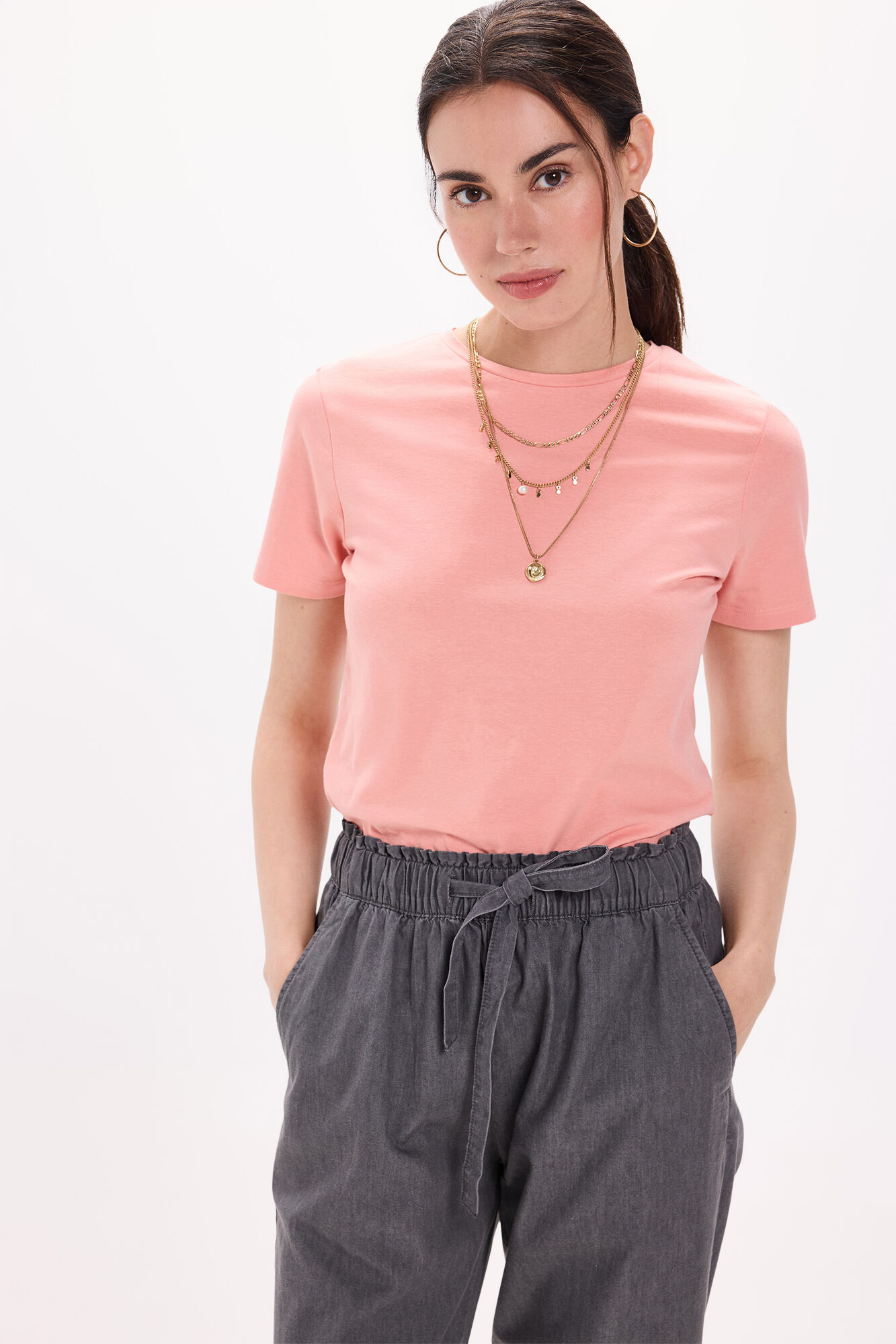 Milano Camiseta el&aacute;stica manga corta soft touch