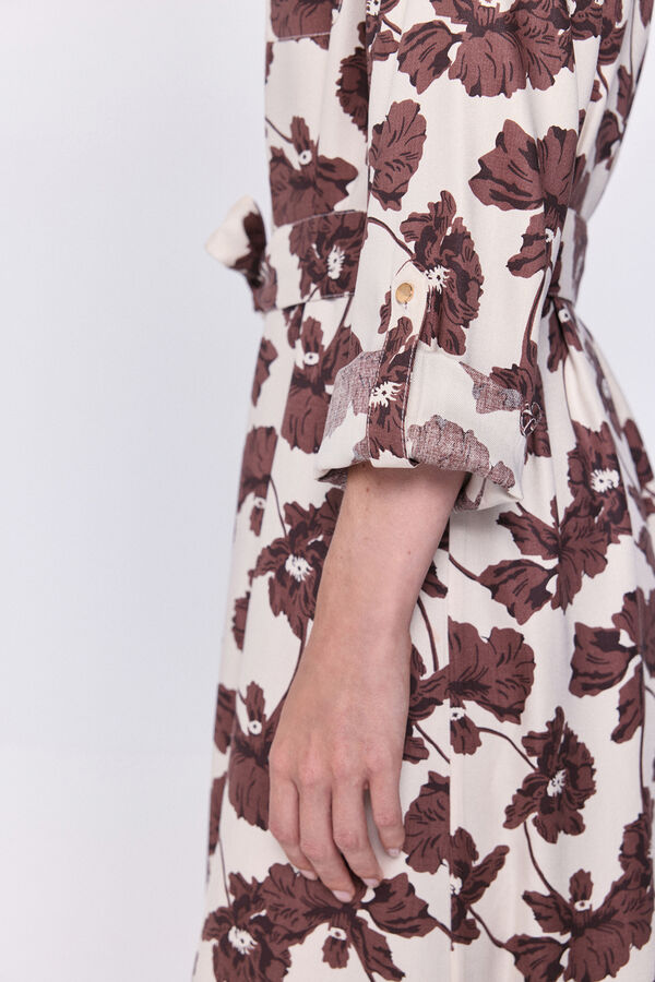 Milano Tejido midi camisero Beige