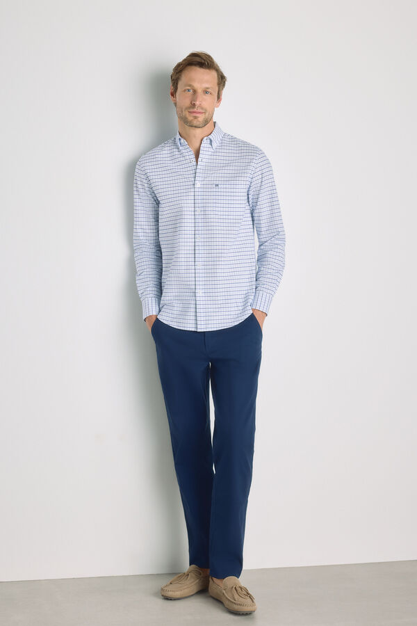 Milano Camisa cuadros manga larga Navy