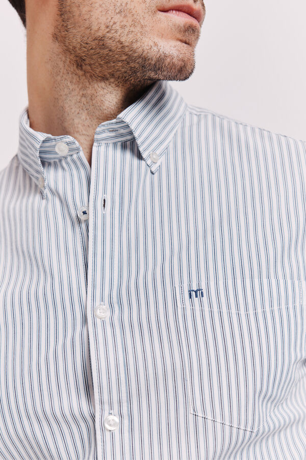 Milano Camisa rayas manga larga Navy