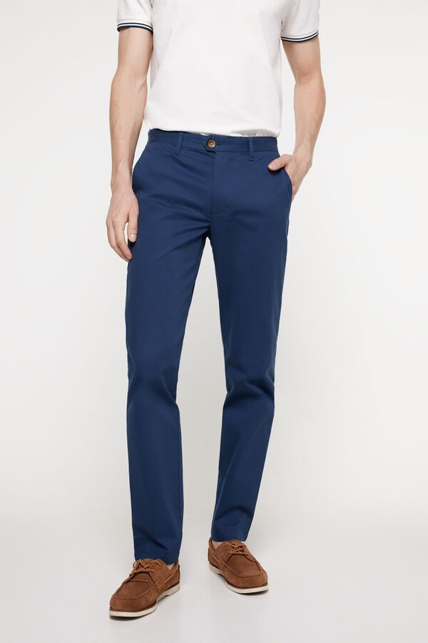 Fifty Outlet Chino Liso Vestir. Navy