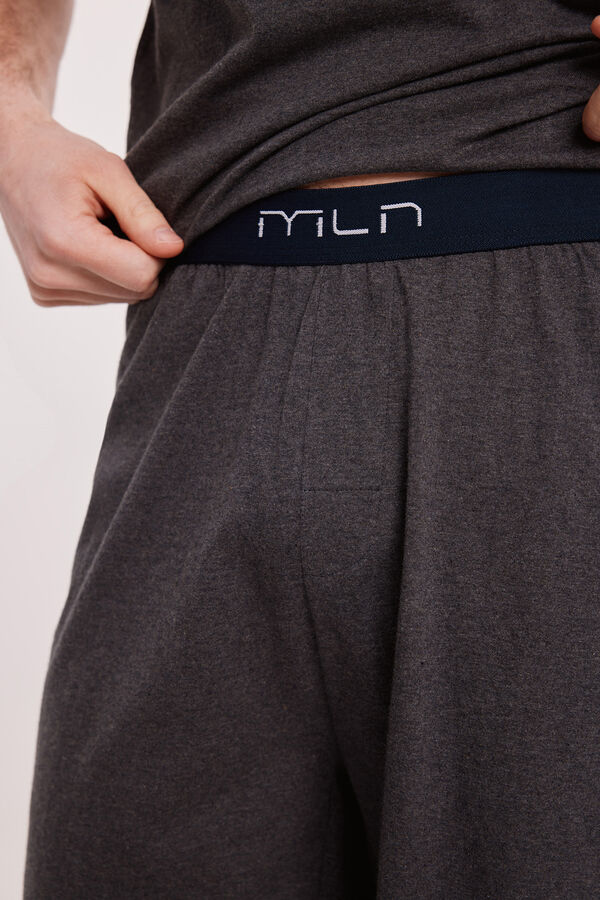 Milano Pijama corto print posicional Gris