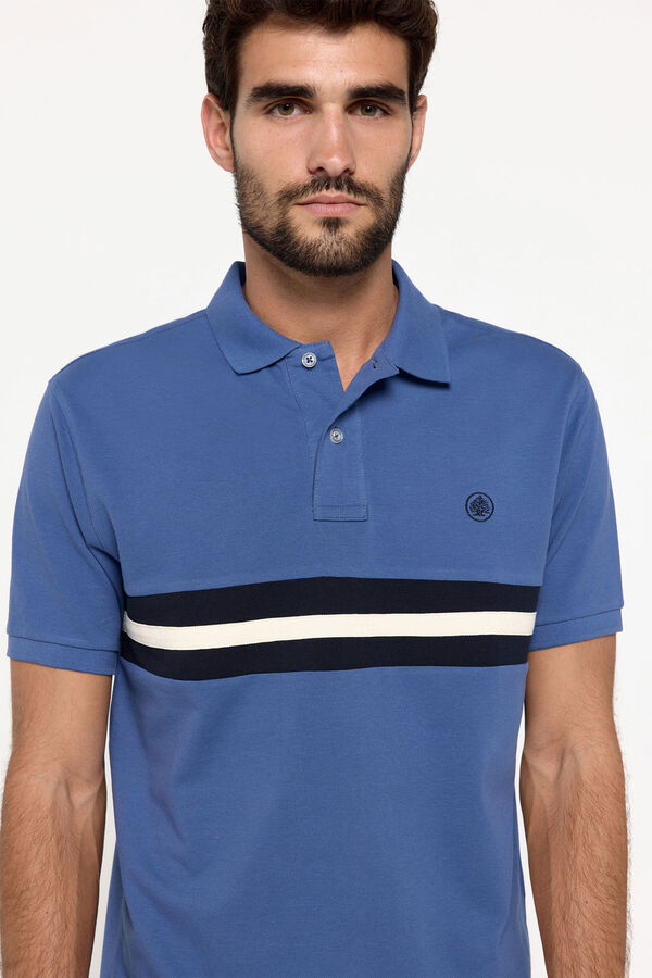 Fifty Outlet Polo piqué cortado y cosido Springfield Navy