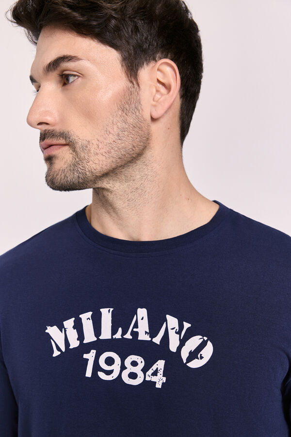 Milano Pijama com letras Marinho