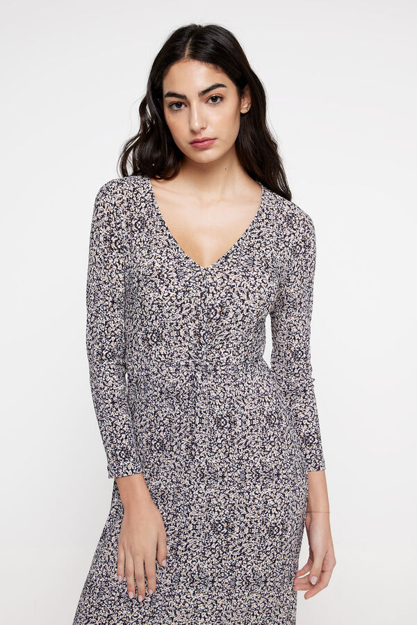 Milano Vestido largo estampado Tostado