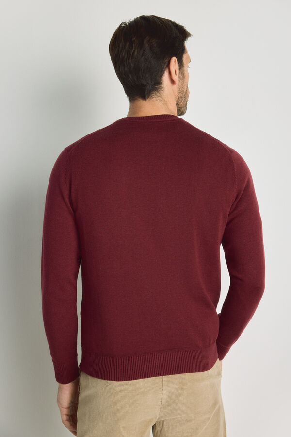 Milano Jersey cuello caja Granate