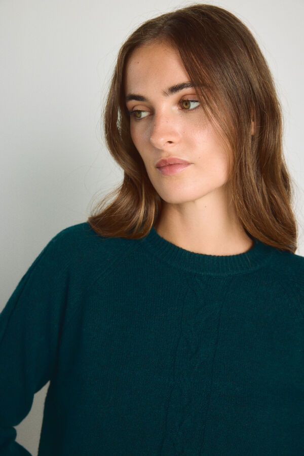 Milano Camisola gola redonda com estrutura Azul