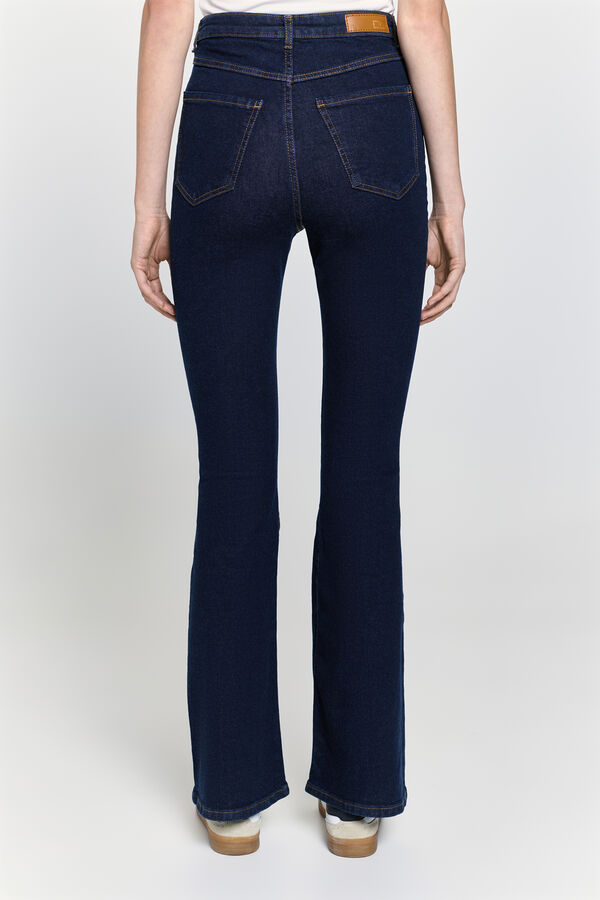 Milano Jeans flare tiro alto Azul Oscuro