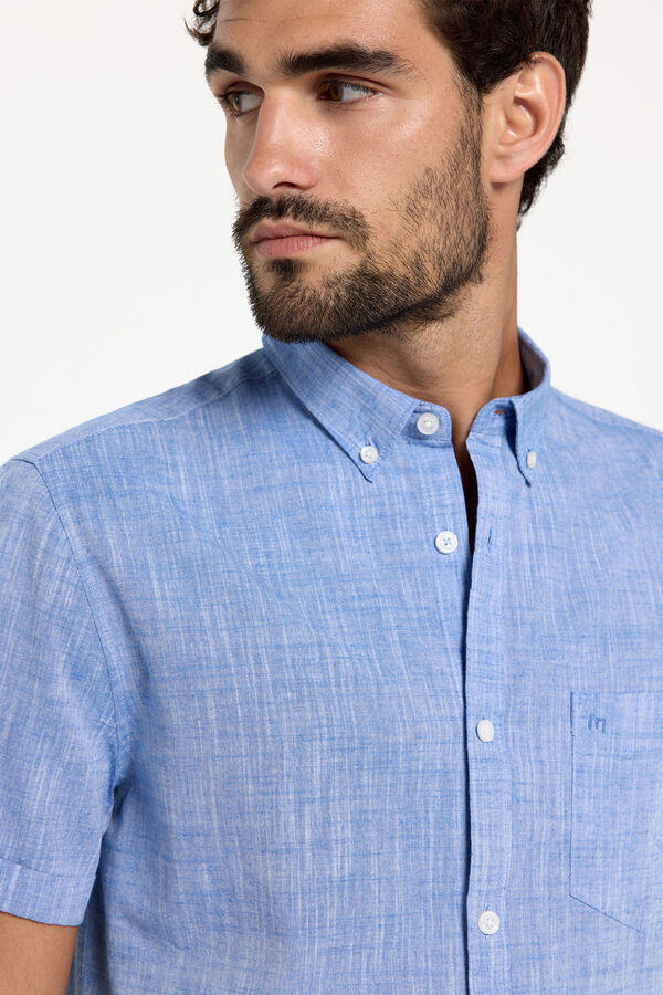 Fifty Outlet Camisa Manga Corta Azul Claro