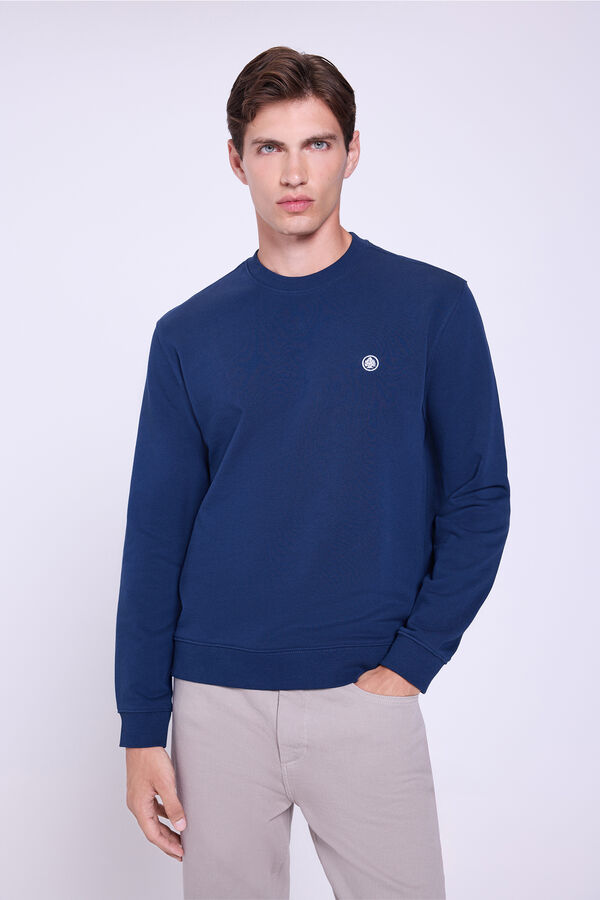 Springfield Sweatshirt com logo e gola redonda Marinho