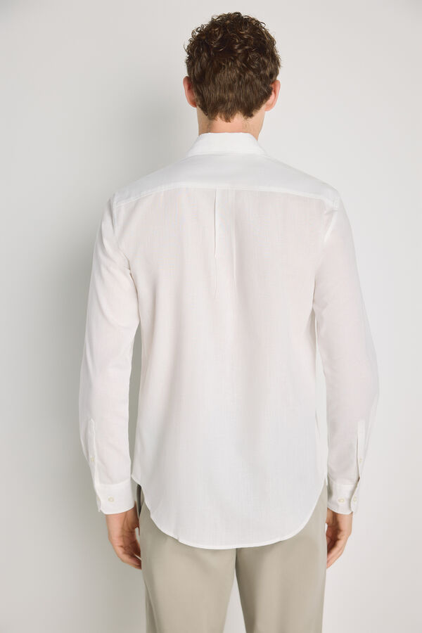 Pedro del Hierro Camisa lisa manga larga Blanco