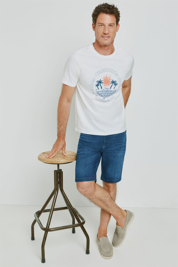 Milano Bermuda jeans regular fit Marinho