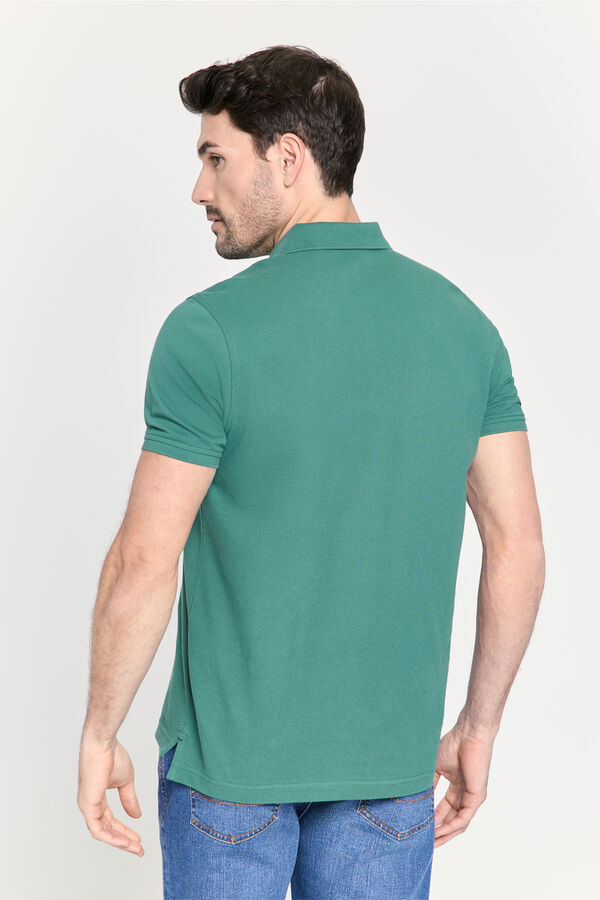 Pedro del Hierro Polo b&aacute;sico manga curta Verde