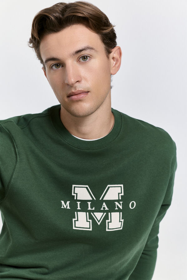 Milano Sudadera print regular fit Verde
