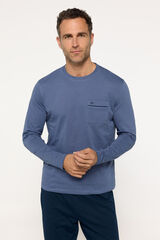 Milano Pijama manga larga. Calidad single jersey algod&oacute;n Navy