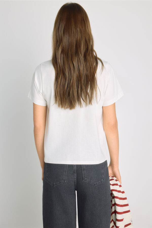 Milano T-shirt estampada de manga curta Bege