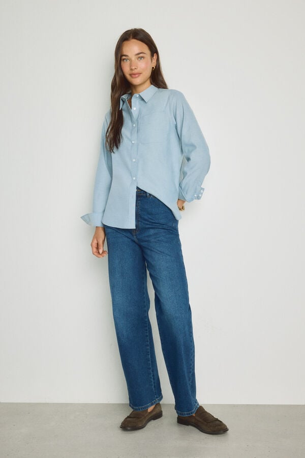 Milano Camisa oxford Azul indigo
