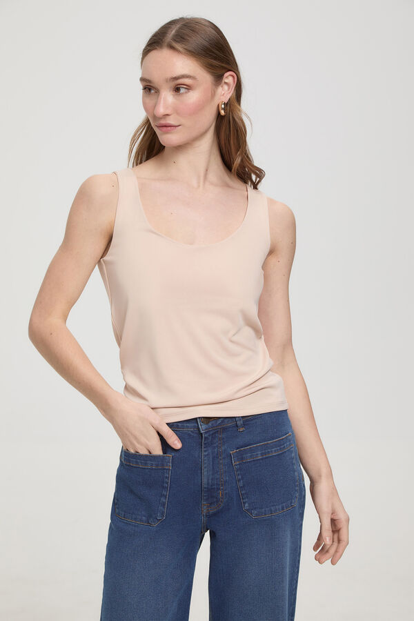 Milano T-shirt el&aacute;stica com al&ccedil;as largas Rosa