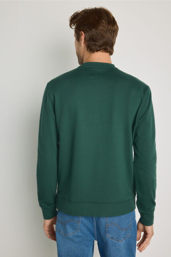 Springfield Sweatshirt gola redonda com logo Verde