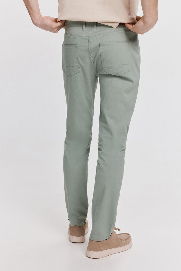 Milano Pantal&oacute;n 5 Bolsillos Kaki Oscuro