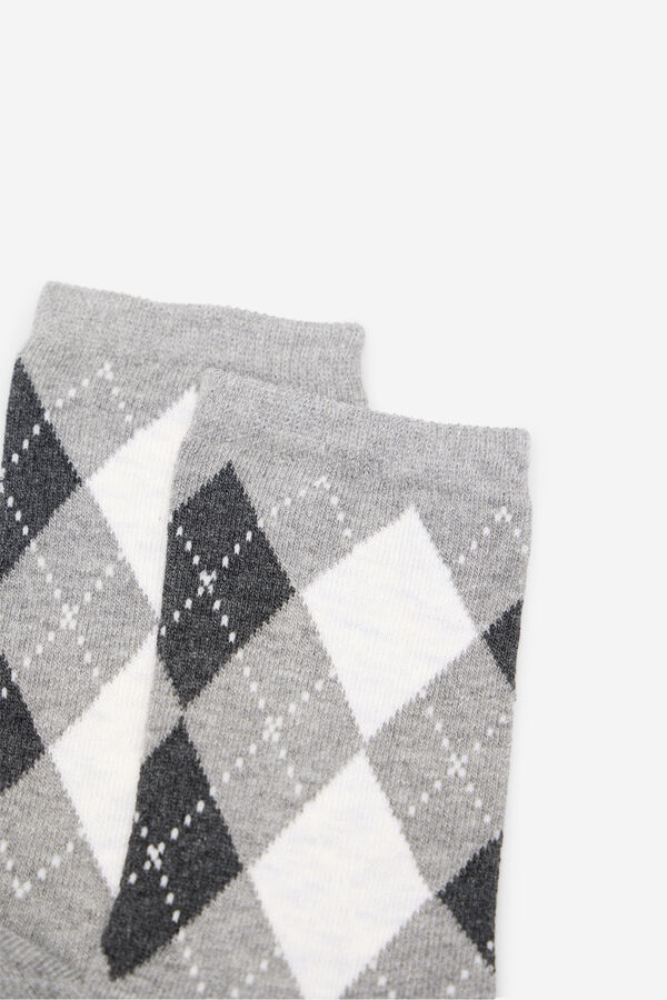 Milano Meias Rhombus Cinza claro