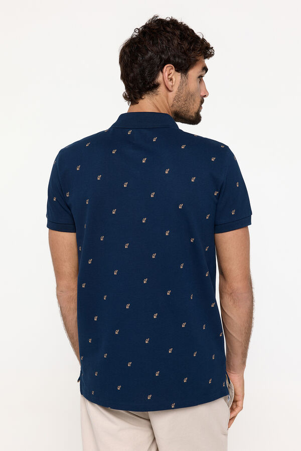 Fifty Outlet Polo Estampado All Over Navy