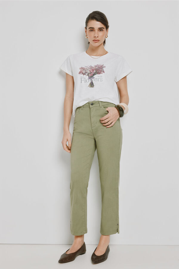 Milano Pantal&oacute;n denim color Kaki Claro