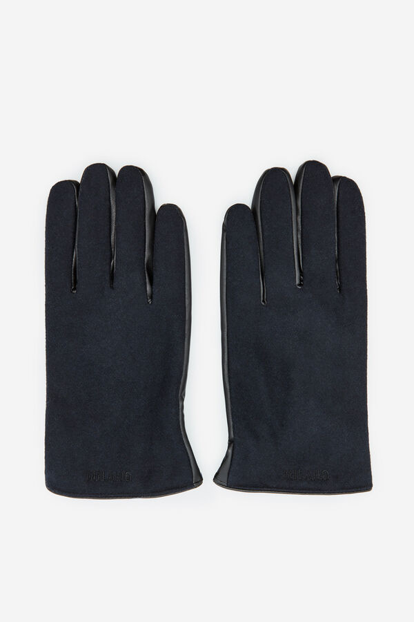 Fifty Outlet Guantes efecto piel Navy