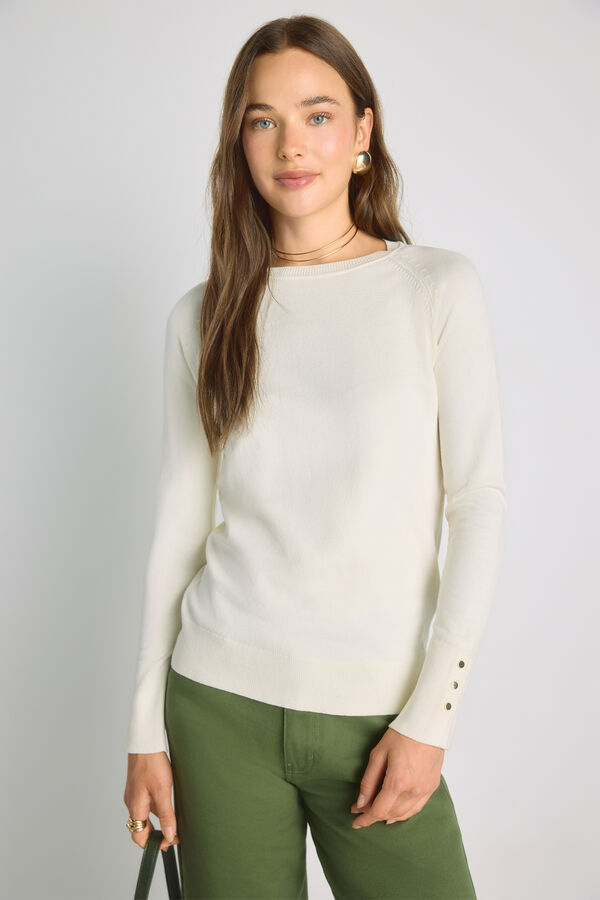 Milano Jersey cuello redondo Beige