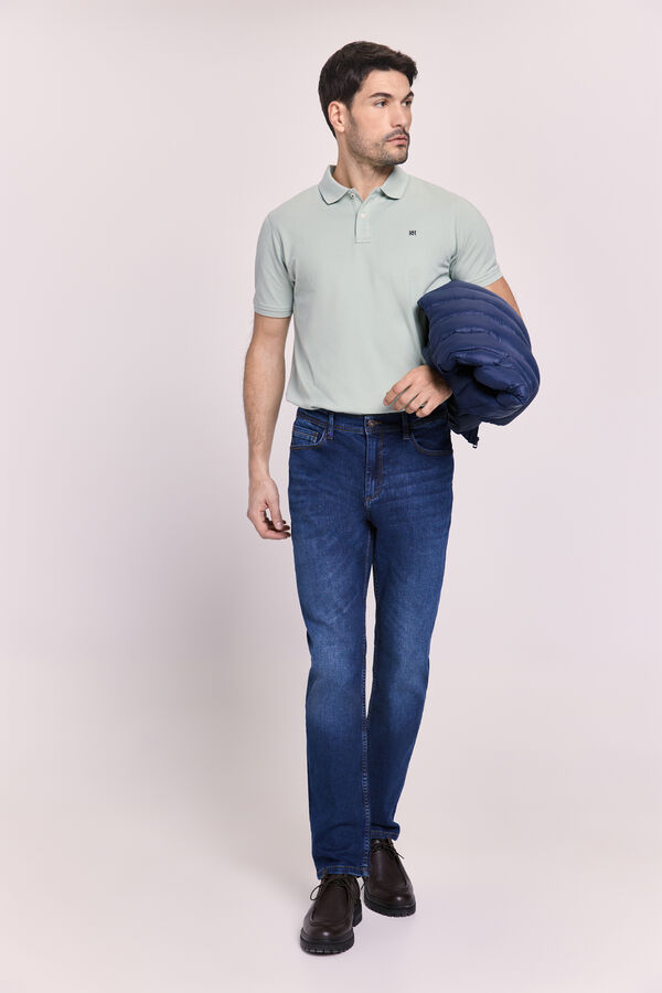 Pedro del Hierro Calça calça de corte clássico Azul