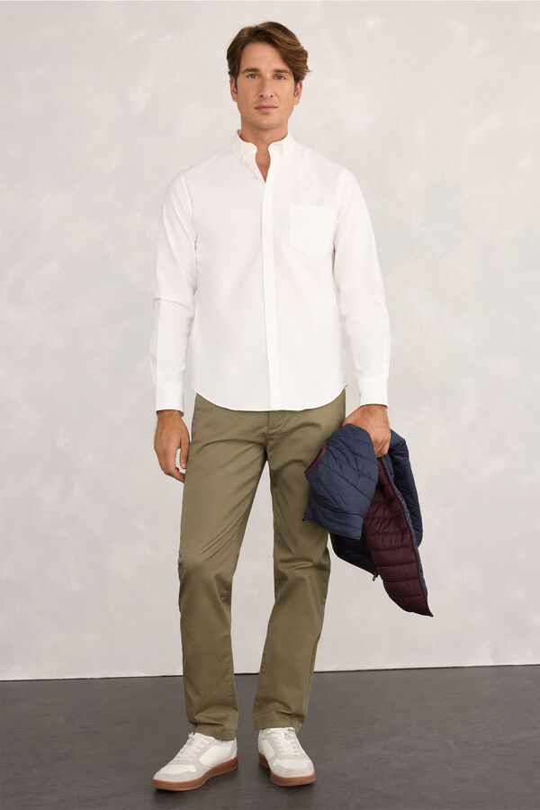 Milano Camisa Sport Oxford Blanco