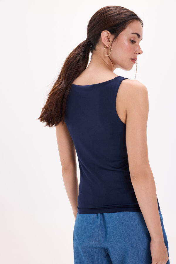 Milano Camiseta elástica com alças largas Marinho