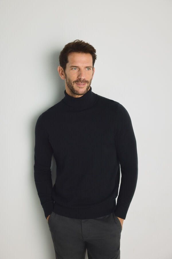 Milano Jersey cuello cisne Negro