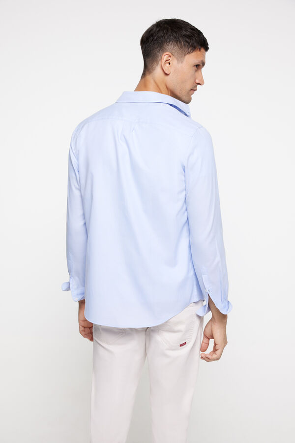 Fifty Outlet Camisa Oxford bordada Azul