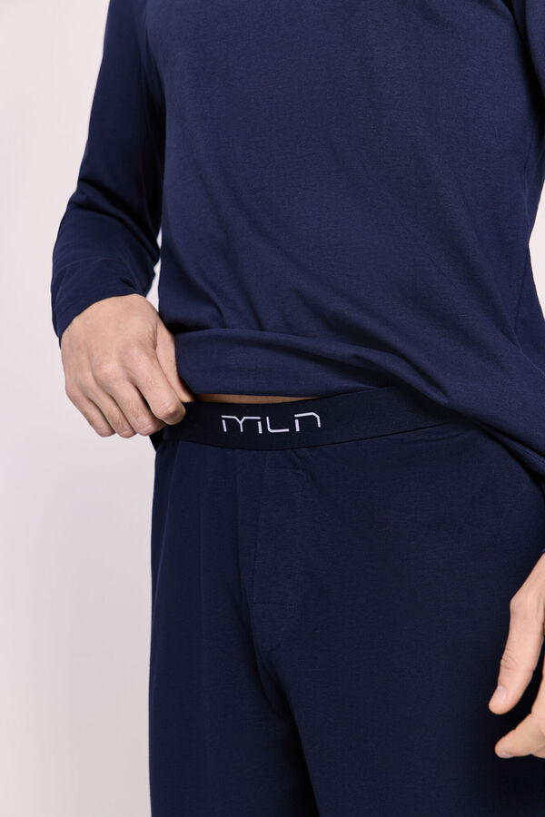Milano Pijama Lettering Navy