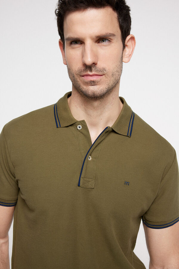 Fifty Outlet Polo Tipping Contraste Verde